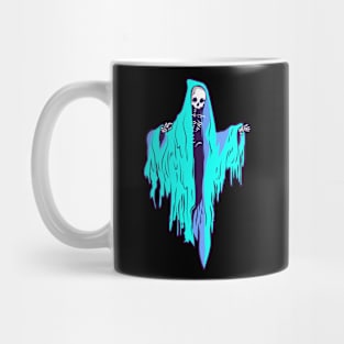 Blue Halloween Skeleton Mug